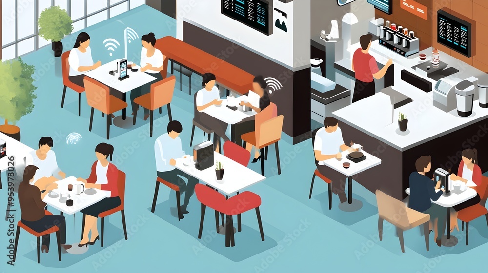 Poster innovative iot based seating and reservation system that enhances the restaurant customer experience