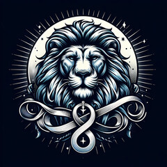 Fototapeta premium vector of a alpha lion with vibrant color 