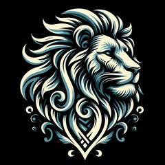 Fototapeta premium vector of a alpha lion with vibrant color 