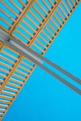 wooden roof on the beach