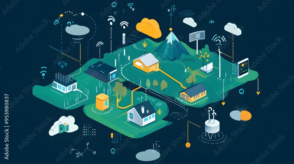 Aufkleber iot powered data sharing in weather stations and flood management systems leveraging connectivity an