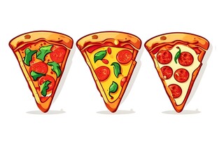 A pizza icon featuring a cheesy slice with pepperoni, melting cheese, and a crispy crust, symbolizing deliciousness and fun.