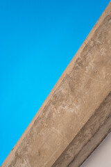 blue wall with floor