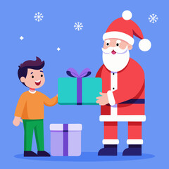 santa claus and a child