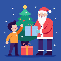 santa claus with presents