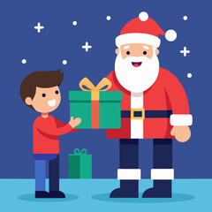 santa claus with presents