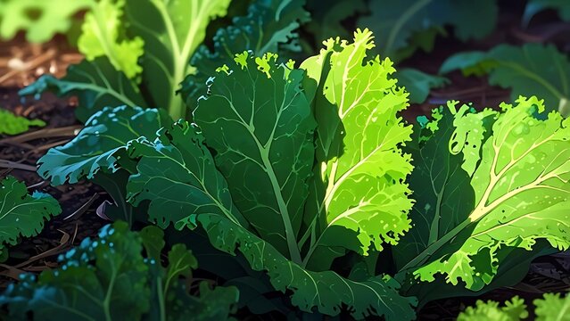 Fresh Kale kail Leafy Greens