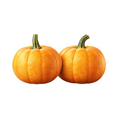 Obraz premium Fresh pumpkin isolated on a transparent background by AI generative. Thanksgiving day