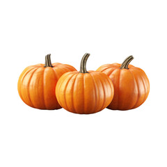 Obraz premium Fresh pumpkin isolated on a transparent background by AI generative. Thanksgiving day