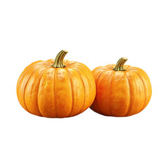 Fresh pumpkin isolated on a transparent background by AI generative. Thanksgiving day