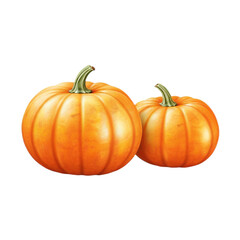Obraz premium Fresh pumpkin isolated on a transparent background by AI generative. Thanksgiving day