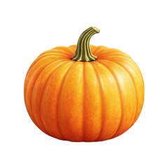 Fresh pumpkin isolated on a transparent background by AI generative. Thanksgiving day