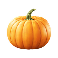 Fresh pumpkin isolated on a transparent background by AI generative. Thanksgiving day