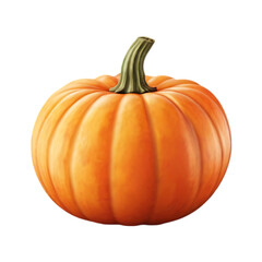 Obraz premium Fresh pumpkin isolated on a transparent background by AI generative. Thanksgiving day