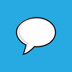 chat bubble icon. Blank speech bubble vector icon.