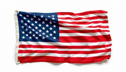 Obraz premium Isolated American Flag Banner on Transparent Background