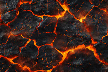 Lava texture fire background rock volcano magma molten hell hot flow flame pattern seamless. Earth lava crack volcanic texture ground fire burn explosion stone liquid black red inferno planet relief