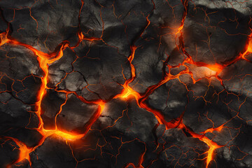 Lava texture fire background rock volcano magma molten hell hot flow flame pattern seamless. Earth lava crack volcanic texture ground fire burn explosion stone liquid black red inferno planet relief