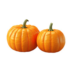 Obraz premium Fresh pumpkin isolated on a transparent background by AI generative. Thanksgiving day