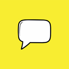 chat bubble icon. Blank speech bubble vector icon.