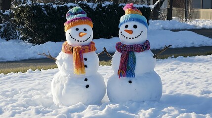 Obraz premium snowman on the snow