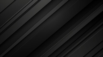 Obraz premium A sleek, modern black background with diagonal lines, suitable for graphic design and digital projects.