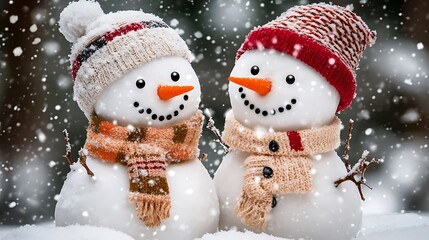 snowman on snow