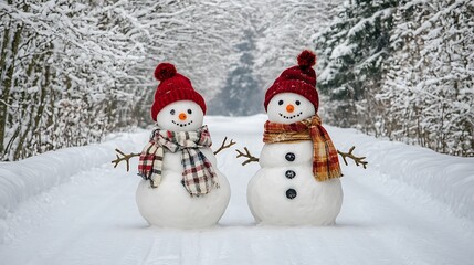 Obraz premium snowman on the snow