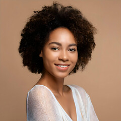 portrait of a woman smile