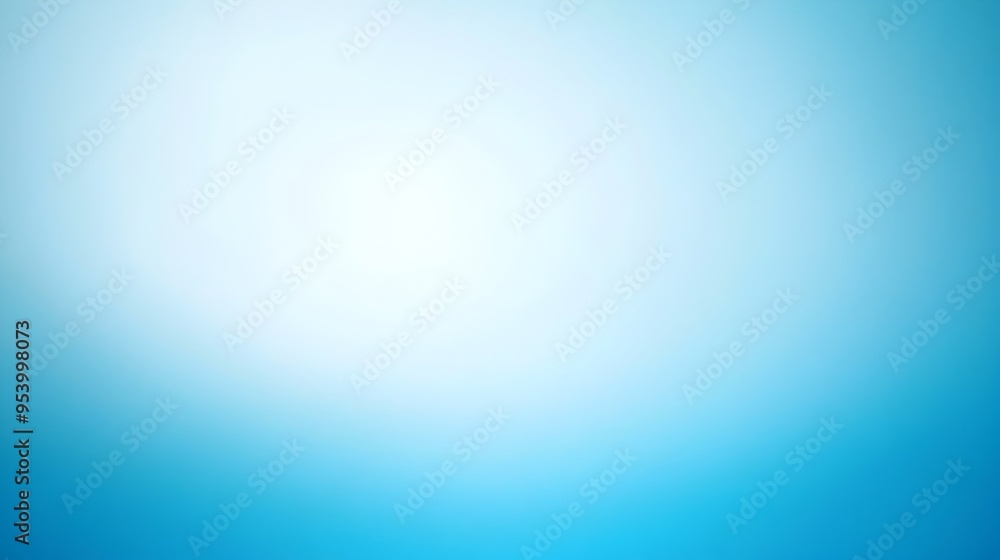 Poster serene gradient background transitioning smoothly between soft shades of light blue offering ample s
