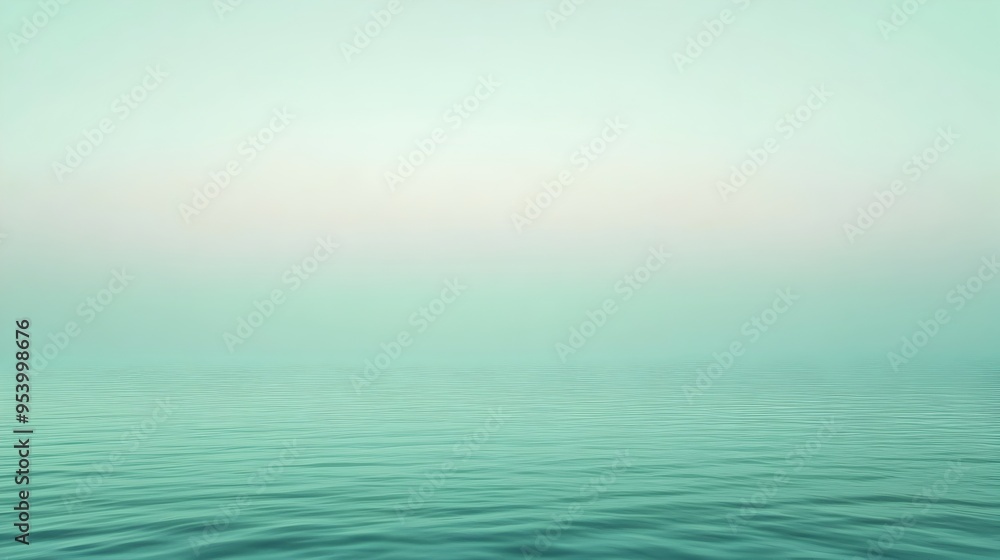 Poster tranquil and elegant seafoam green gradient background with smooth transitions and ample space for o
