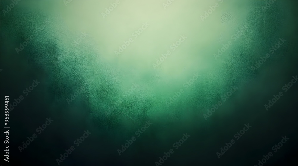 Poster elegant and minimalist smooth gradient dark green background with ample negative space for overlay o