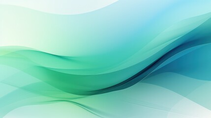 Fototapeta premium A smooth, abstract design featuring flowing waves in shades of blue and green, ideal for backgrounds or digital projects.