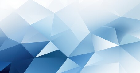 Fototapeta premium A geometric abstract background featuring various shades of blue in a triangular pattern, ideal for design projects.