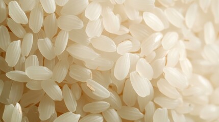 showing white rice grains seen from above
