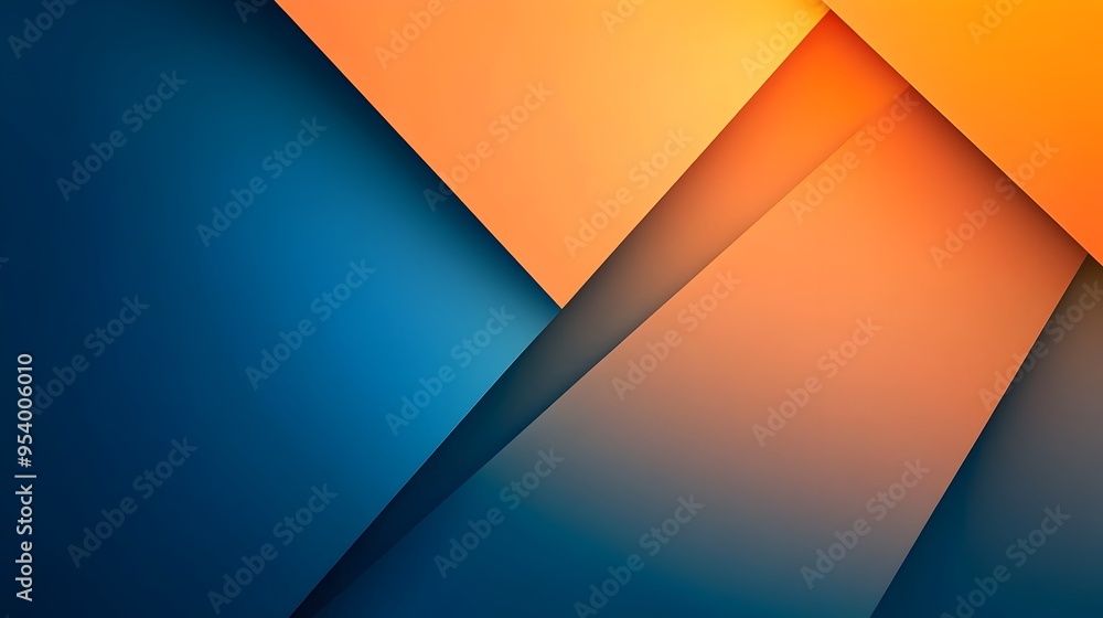 Poster smooth gradient background featuring a harmonious blend of soothing blue and vibrant orange tones cr