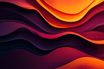 Obraz premium Abstract waves in red & orange. This image can be used for website backgrounds, social media graphics, or other creative projects.