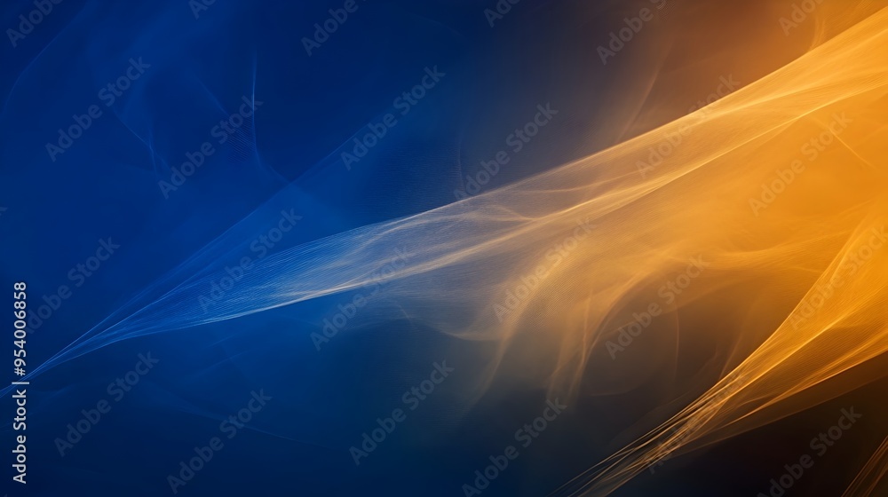 Aufkleber elegant and soothing gradient background with seamless transitions between indigo and amber shades l