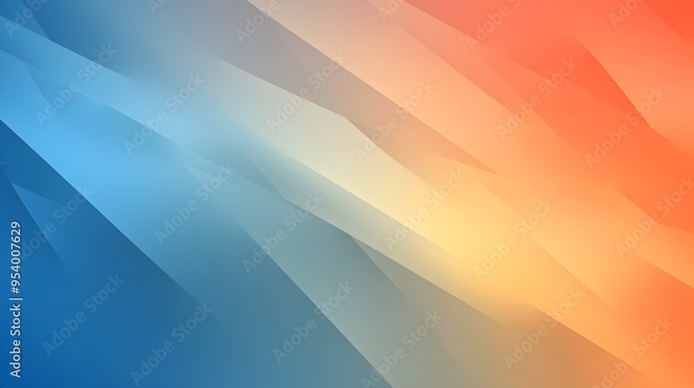 Poster smooth calming gradient background transitioning between shades of cerulean and tangerine providing 