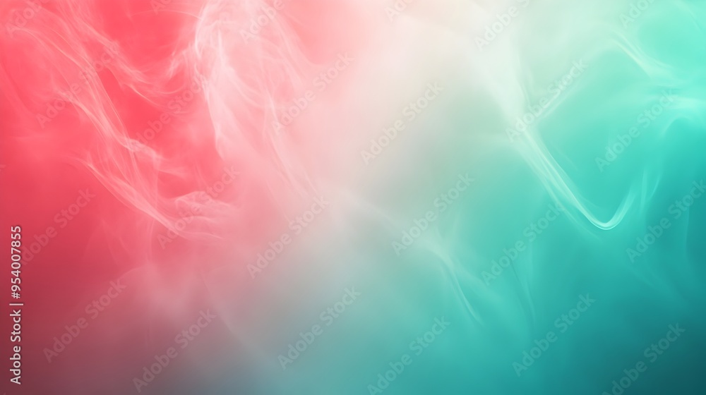 Poster captivating gradient background with smooth transitions between shades of aqua and vermilion creatin