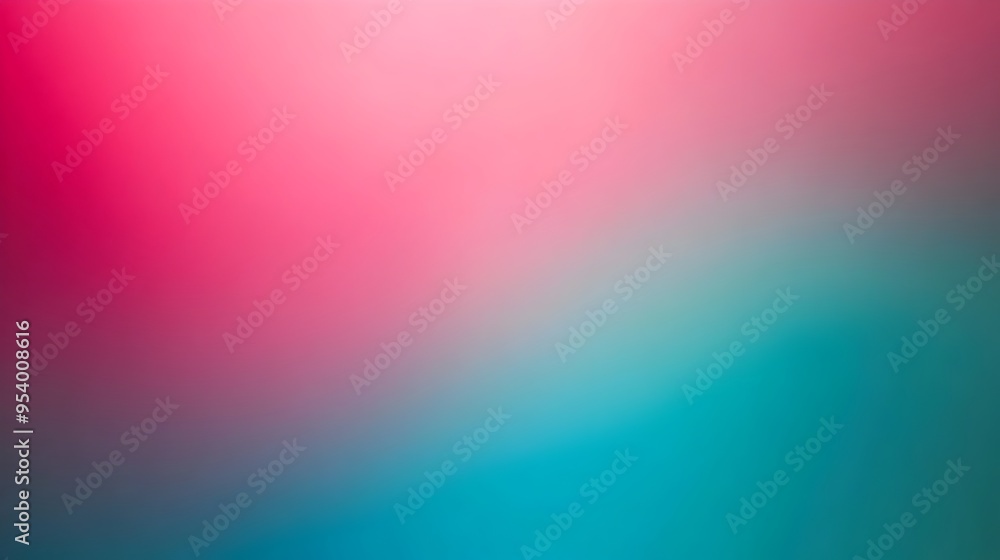Poster smooth gradient transition between vivid fuchsia and teal shades creating a visually striking abstra
