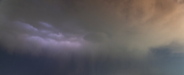 Fototapeta premium Bright lightning in the night sky.