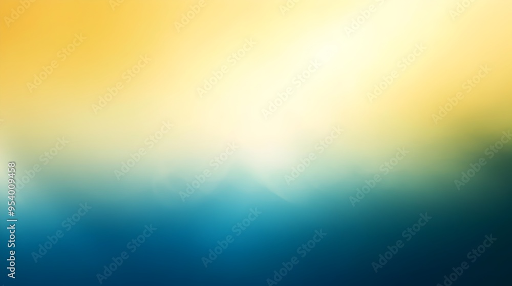 Poster elegant gradient background with seamless transitions between yellow and blue tones offering ample s
