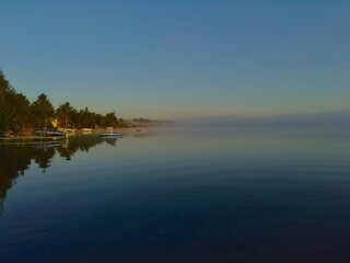 sunrise over the lake