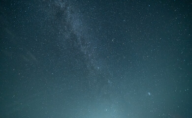 Beautiful bright milky way galaxy at the starry night sky. Astronomical background.