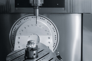 Manufacturing professional metalworking machine. Industrial concept. Programmable modern cnc digital  digital program machine