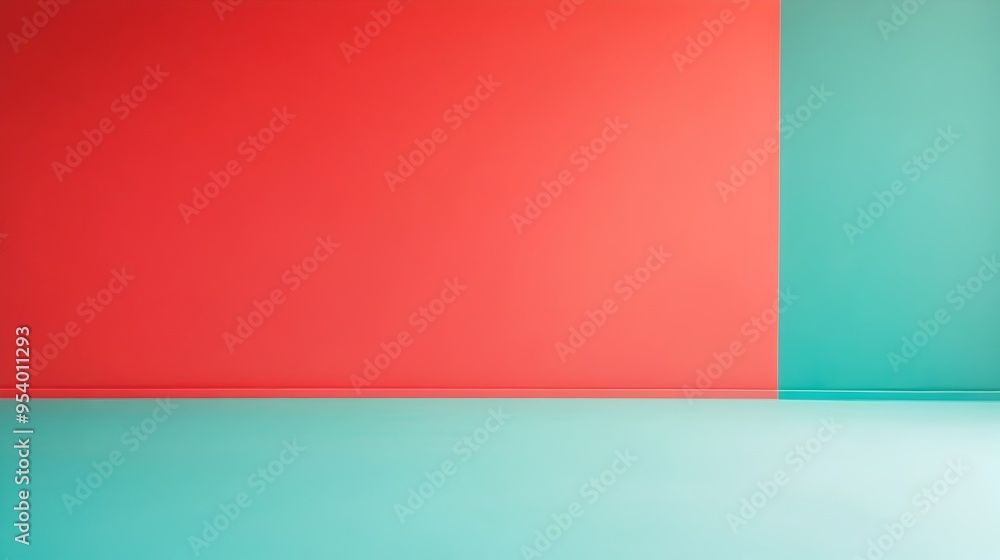 Poster stunning gradient background featuring smooth transitions between shades of red and aqua creating a 
