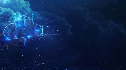 Abstract Cloud Computing Network Illustration