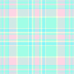 Perfection background plaid textile, mature tartan texture pattern. Interior check vector seamless fabric in teal and light colors.