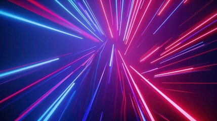 Obraz premium Neon Lights Burst Abstract Background